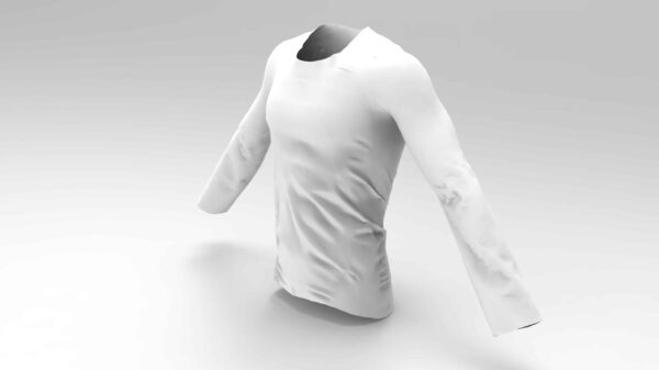 full sleeves t shirt 3d model