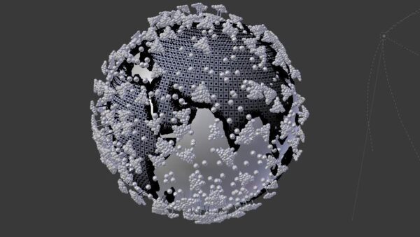 Coronavirus earth 3d model