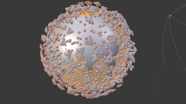 Coronavirus earth 3d model
