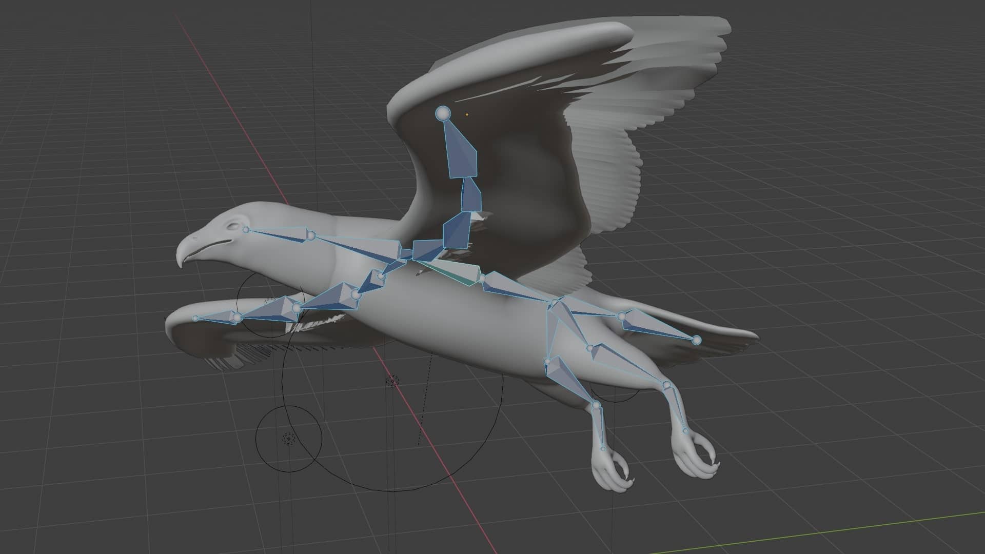 Eagle 3D Model Rigged and Low Poly Game ready