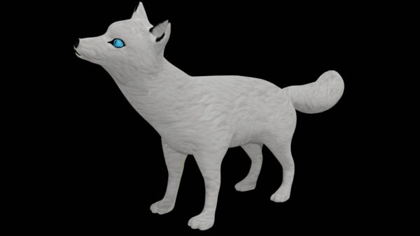 arctic white fox 3d model