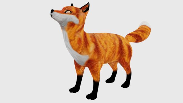 Red fox 3d model