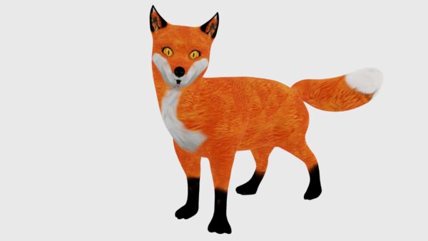red fox 3d model