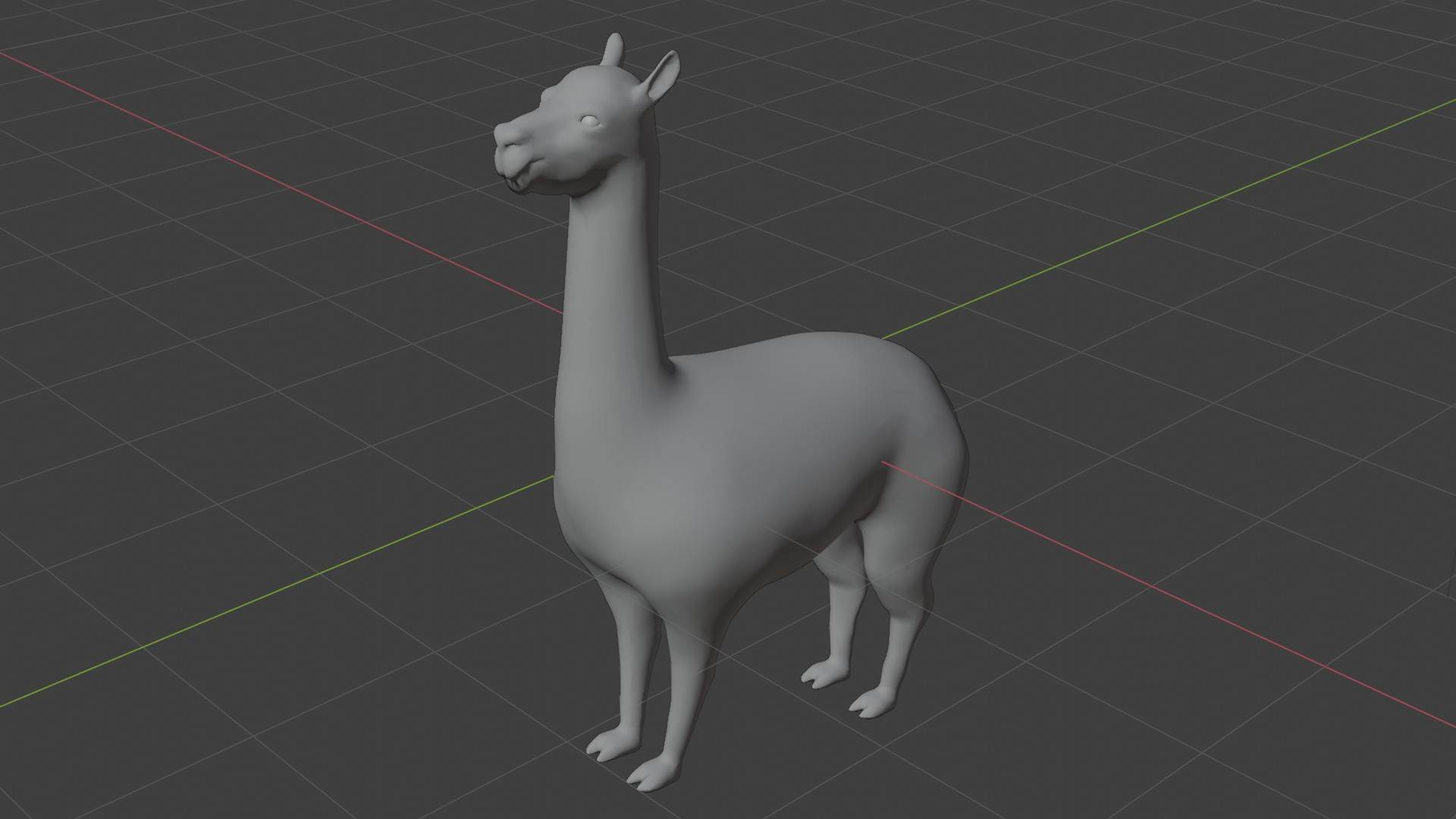 Llama 3D Model Rigged and Low Poly Game ready
