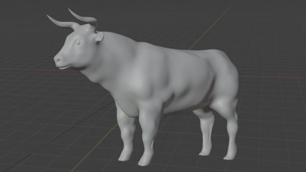 Brown cow 3d model