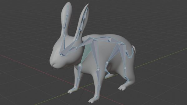 White spotted rabbit 3d model