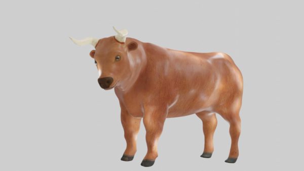 Brown bull 3d model