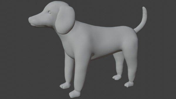 Poodle dog 3d model