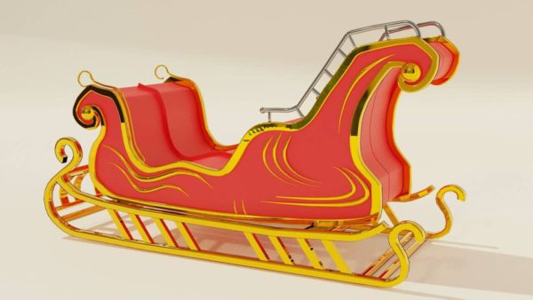 Christmas sleigh 3d model