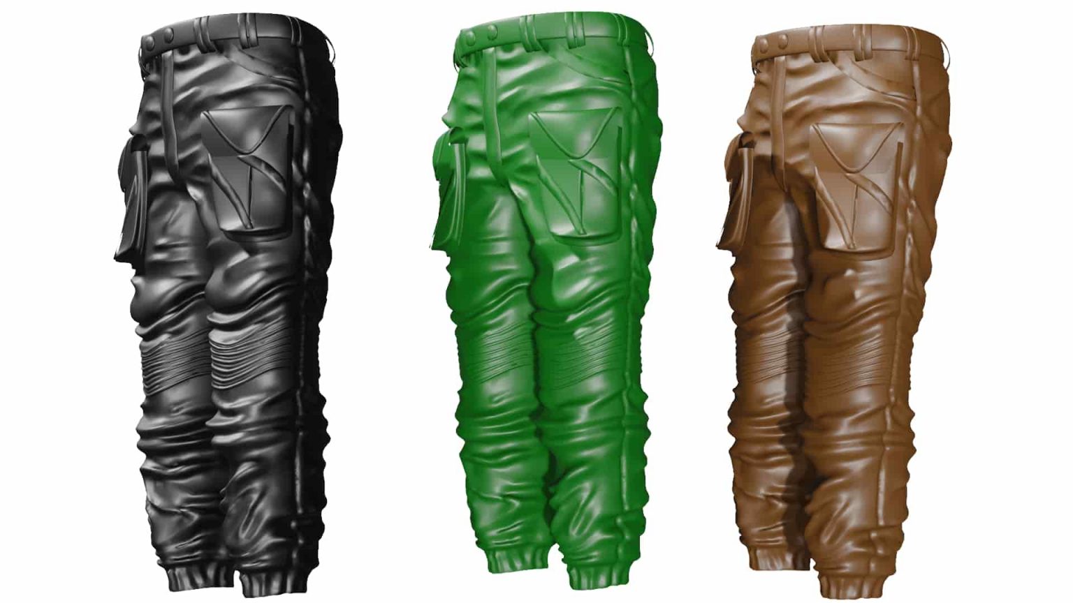 Cargo pants 3d model Low Poly AR 3d Model - Team 3d Yard