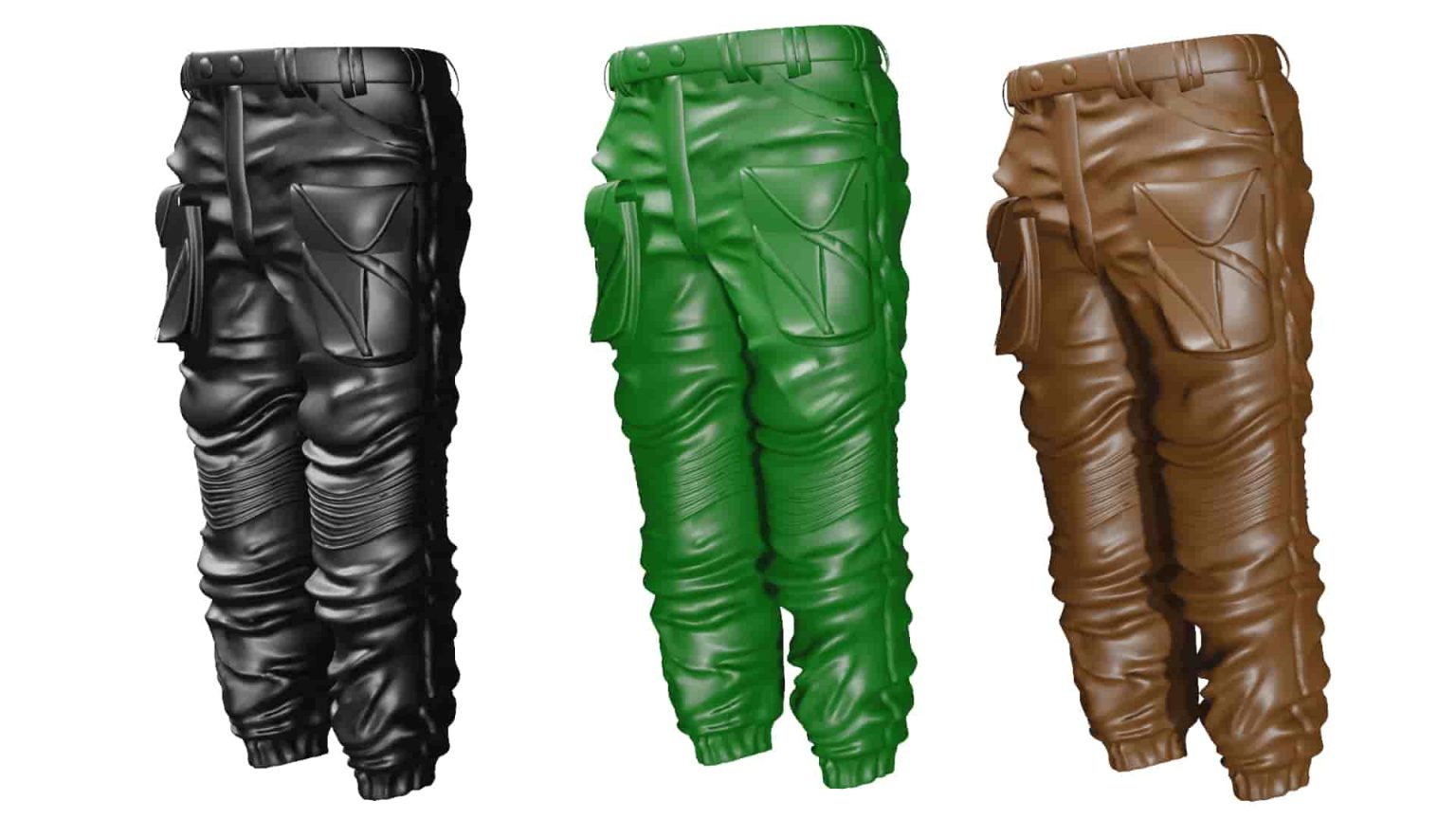Cargo pants 3d model Low Poly AR 3d Model - Team 3d Yard