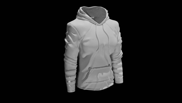Female hoodie 3d model