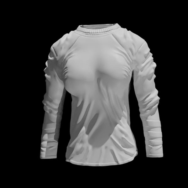 Female t shirt 3d model