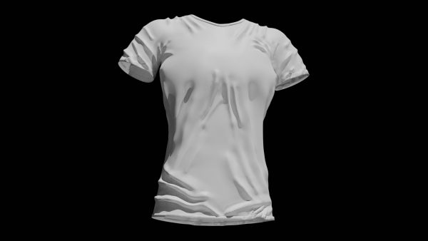 Girl t shirt 3d model