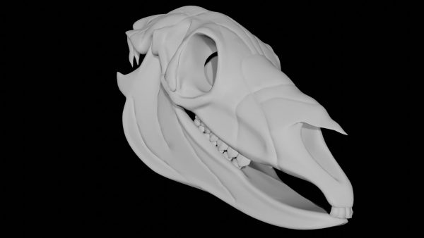 Horse skull 3d model