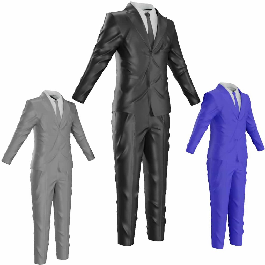 Suit 3d model Low Poly AR 3D Model - Team 3d Yard