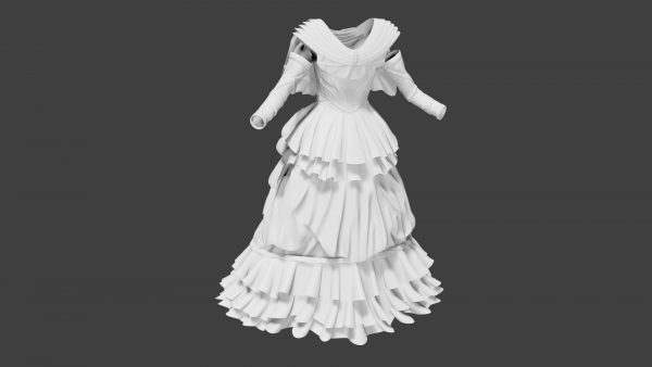Wedding gown 3d model