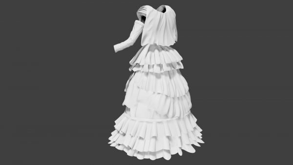 Wedding gown 3d model